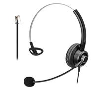 Callez Casque téléphonique RJ9 Polycom avec microphone antibruit, casque de téléphone de bureau compatible avec Polycom VVX250 VVX310 VVX311 VVX350 VVX401 VVX410 VVX411 VVX450 VVX500 Téléphones fixes