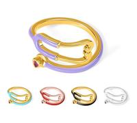 callie Bague stéthoscope personnalisée pour femme, bague en émail avec pierre de naissance pour infirmière, cadeau de fin d'études pour étudiante en médecine (laiton/argent sterling)