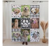 callie Couverture commémorative personnalisée pour chien avec photo - Couverture cadeau de condoléances pour perte d'animaux de compagnie - Couverture douce et confortable en flanelle/Sherpa