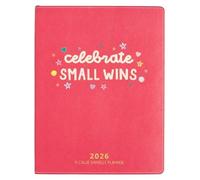 Callie Danielle Agenda 2026 Celebrate Small Wins, 21,6 x 27,9 cm, couverture en cuir végétalien avec feuille d'or, pages mensuelles et hebdomadaires