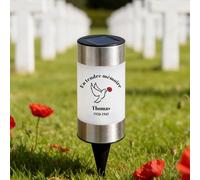 callie Lampes solaires commémoratives personnalisées pour tombe de jardin extérieur - Cadeaux de condoléances personnalisés pour la perte d'un être cher - Idée cadeau de deuil