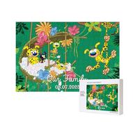 Callie × Marsupilami Puzzles personnalisés, Texte personnalisé Dessin animé en Bois jigs w Puzzle, Cadeaux drôles pour Les Adolescents Adultes Famille, 300 500 1000 pièce