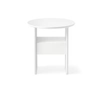 Calligaris, Table de Chevet Tau. Structure laquée Blanc Optique Mat Tiroir Blanc Optique Mat. H : 52.5 W : 50 D: 50 cm
