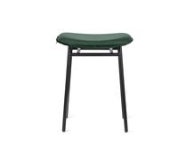 Calligaris, Tabouret Fixe Fifties. Structure MT. Noir Mat Siège Bosco