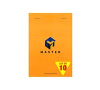 Clairefontaine Calligraphe 10706Cpack Un Lot de 10 Blocs Master Agrafés en Tête Oranges ( Marque de Clairefontaine) A6 10,5x14,8 cm 100 Feuilles Petits Carreaux-Papier 70 g -Couverture Carte Enduite