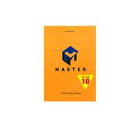 Clairefontaine Calligraphe 10707Cpack Un Lot de 10 Blocs Master Agrafés en Tête Oranges (une Marque de Clairefontaine)-A7 7,4x10,5 cm-100 Feuilles Petits Carreaux-Papier 70 g Couverture Carte Enduite