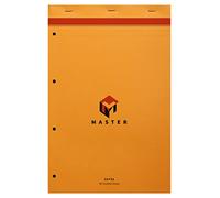 Calligraphe 10754C Un Bloc Master Agrafé en Tête Perforé 4 Trous Orange (une Marque de Clairefontaine) - A4+ 21x31,8 cm - 80 Feuilles Grands Carreaux - Papier 80 g - Couverture Carte Enduite