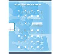 Calligraphe 108501C Un Cahier de Travaux Pratiques Bleu (une Marque de Clairefontaine) - 17x22 cm - 32 Pages Double Ligne 3 mm Interligne Verticale et Unies Blanches - 90 g - Couverture Carte Offset