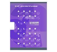 Calligraphe 108503C Un Cahier de Travaux Pratiques Violet (une Marque de Clairefontaine) - 17x22cm - 32 Pages Double Ligne 5 mm et Unies Blanches - Papier Blanc 90g - Couverture Carte Offset