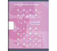 Calligraphe 108504C Un Cahier de Travaux Pratiques Rose (une Marque de Clairefontaine) - 17x22 cm - 32 Pages Lignées 18 mm et Unies Blanches - Papier Blanc 90 g - Couverture Carte Offset