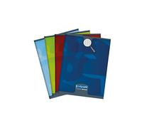 Calligraphe 108712C Un Cahier Agrafé (une Marque de Clairefontaine) - 17x22 cm - 48 Pages Grands Carreaux - Papier Blanc 90 g - Couverture Carte Recyclée Pelliculée - Couleur Aléatoire