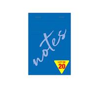 Calligraphe 15356Cpack Un Lot de 20 Blocs Notes Agrafés en Tête Bleu (une Marque de Clairefontaine) - A6 10,5x14,8 cm - 100 Feuilles Petits Carreaux - Papier 60 g - Couverture Semi Enveloppante