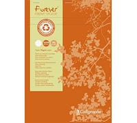 Calligraphe 17254C Un Bloc de Bureau Agrafé en-Tête Forever Orange - A4 21x29,7 cm - 200 Pages Petits Carreaux - Papier 100 % Recyclé 70 g - Couverture Recy