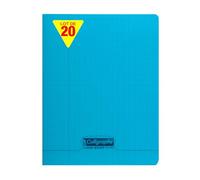 Calligraphe 18002Cpack Un lot de 20 Cahiers Agrafés Bleus (une Marque de Clairefontaine) - 17x22 cm - 32 Pages Grands Carreaux - Papier Blanc 90 g - Couverture Polypro Transparent