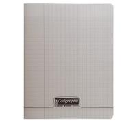 Clairefontaine Couv Polypro, Cahier Piqué Gris 17x22cm 48p Séyès 90g