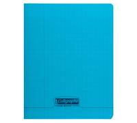 Calligraphe 18122C Un Cahier Agrafé Bleu (une Marque de Clairefontaine) - 17x22 cm - 96 Pages Grands Carreaux - Papier Blanc 90 g - Couverture Polypro Transparent