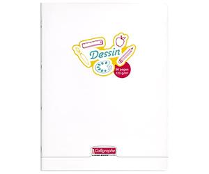 Calligraphe 18155C - Cahier Dessin Agrafé Incolore 24x32cm 96p 120g Polypro