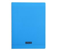 Calligraphe 18192C Un Cahier Agrafé Bleu (une Marque de Clairefontaine) - 24x32 cm - 96 Pages Grands Carreaux - Papier Blanc 90 g - Couverture Polypro Transparent