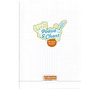 Calligraphe 18222C Un Cahier de Poésie et Chants Incolore (une Marque de Clairefontaine) - A4 21x29,7 cm - 96 Pages Grands Carreaux et Unies - Papier Blanc 90 g - Couverture Polypro Transparent