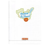 Calligraphe 18240C Un Cahier de Poésie et Chants Incolore (une Marque de Clairefontaine) - 24x32 cm - 48 Pages Grands Carreaux et Unies - Papier Blanc 90 g - Couverture Polypro Transparent