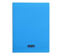 Calligraphe 18292C Un Cahier Agrafé Bleu (une Marque de Clairefontaine) - 24x32 cm - 140 Pages Grands Carreaux - Papier Blanc 90 g - Couverture Polypro Transparent