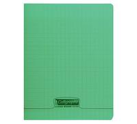 Calligraphe 18295C Un Cahier Agrafé Vert (une Marque de Clairefontaine) - 24x32 cm - 140 Pages Grands Carreaux - Papier Blanc 90 g - Couverture Polypro Transparent