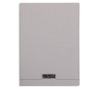 Clairefontaine Cahier A4 (21x29,7cm) Petits carreaux 96 pages Polypro Gris