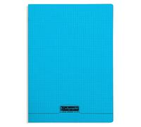 Calligraphe Cahier agrafé 18382C 24x32 cm 96 p. Petits carreaux 90 g Couverture polypro transparente bleu
