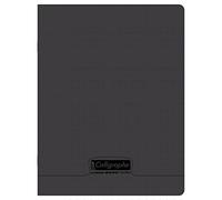 Cahier - 17x22(Cm) - Grands Carreaux - 48 Pages - Polypro - Sans Spirale - Noir