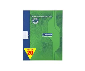 Calligraphe 2148C - Lot 20 Cahiers Brouillon Verts 17x22cm 48p GC Recyclé