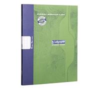 Calligraphe 2196C Un Cahier de Brouillon Agrafé Verts (une Marque de Clairefontaine) - 17x22 cm - 96 Pages Grands Carreaux - Papier 56 g 100% Recy ouverture Carte Offset