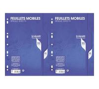 Calligraphe 2376C Un Paquet de Feuillets Mobiles Perforés sous Film (une Marque de Clairefontaine) - A4 21x29,7 cm - 100 Pages Grands Carreaux - Papier 80 g (Lot de 2)