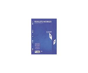 Calligraphe 2376C Un Paquet de Feuillets Mobiles Perforés sous Film (une Marque de Clairefontaine) - A4 21x29,7 cm - 100 Pages Grands Carreaux - Papier 80 g