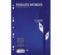 Calligraphe 2396C - Feuillets Mobiles Perforés A4 100p Grands Carreaux 90g