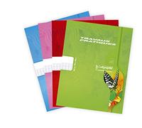 Calligraphe 2573C Un Cahier de Travaux Pratiques (une Marque de Clairefontaine) - 17x22 cm - 64 Pages Grands Carreaux 70g et Pages Unies 90g - Couverture Carte Recyclée Vernie - Couleur Aléatoire