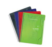 Calligraphe 257C Un Répertoire à Spirale (une Marque de Clairefontaine) - 17x22 cm - 180 Pages Petits Carreaux - Papier Blanc 70 g - Couverture Carte Recyclée Vernie - Couleur Aléatoire