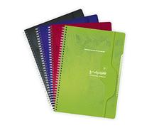 Calligraphe 277C Un Répertoire à Spirale (une Marque de Clairefontaine) - A4 21x29,7 cm - 180 Pages Petits Carreaux - Papier Blanc 70 g - Couverture Carte Recyclée Vernie - Couleur Aléatoire