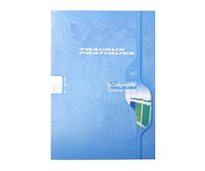 Calligraphe 48C Lot de 15 Cahiers de Travaux Pratiques (une Marque de Clairefontaine) - A4 21x29,7cm - 64 Pages Grands Carreaux 70 g et Unies 90g - Couverture Carte Recyclée Vernie Couleurs Aléatoires