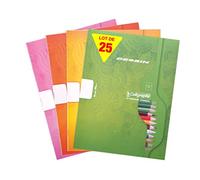 Calligraphe 551Cpack Lot de 25 Cahiers de Dessin (une Marque de Clairefontaine) - 17x22 cm - 16 Pages Unies Blanches - Papier 90 g - Couverture Carte - Couleurs Aléatoires