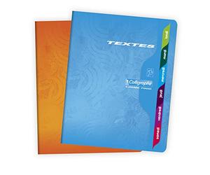 Calligraphe 55C Un Cahier de Texte Agrafé (une Marque de Clairefontaine) - 17x22 cm - 120 Pages Grands Carreaux - Papier 70 g - Couverture Carte Recyclée Vernie - Couleur Aléatoire