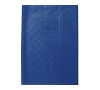 Calligraphe 71202C Un Protège-Cahier Grain Madras Bleu - A4 21x29,7 cm - 22/100ème avec Porte-Étiquette et Marque-Pages - PVC Opaque