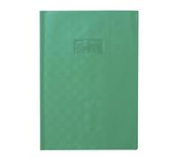 Calligraphe 71205C Un Protège-Cahier Grain Madras Vert - A4 21x29,7 cm - 22/100ème avec Porte-Étiquette et Marque-Pages - PVC Opaque