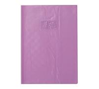 Calligraphe 71206C Un Protège-Cahier Grain Madras Violet - A4 21x29,7 cm - 22/100ème avec Porte-Étiquette et Marque-Pages - PVC Opaque