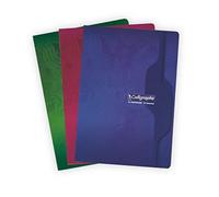 Calligraphe 7125C Un Cahier Agrafé (une Marque de Clairefontaine) - A4 21x29,7 cm - 96 Pages Petits Carreaux - Papier Blanc 70 g - Couverture Carte Recyclée Vernie - Couleur Aléatoire