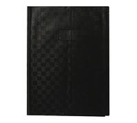 Calligraphe 71307AMZC Un Protège-Cahier Grain Madras Noir - 24x32 cm - 22/100ème avec Porte-Étiquette et Marque-Pages - PVC Opaque