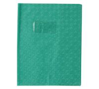 Calligraphe 72015AMZC Un Protège-Cahier Grain Losange Vert - 17x22 cm - 18/100ème avec Porte-Étiquette - PVC Opaque