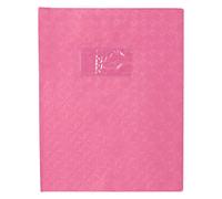 Calligraphe 72019AMZC Un Protège-Cahier Grain Losange Rose - 17x22 cm - 18/100ème avec Porte-Étiquette - PVC Opaque