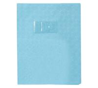 Calligraphe 72022AMZC Un Protège-Cahier Grain Losange Bleu clair - 17x22 cm - 18/100ème avec Porte-Étiquette - PVC Opaque