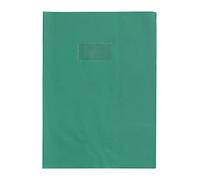 Calligraphe 72205AMZC Un Protège-Cahier Grain Cuir Vert sapin - A4 21x29,7 cm - 22/100ème avec Porte-Étiquette - PVC Opaque