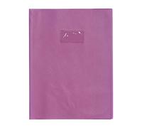 Calligraphe 72206AMZC Un Protège-Cahier Grain Cuir Violet - A4 21x29,7 cm - 22/100ème avec Porte-Étiquette - PVC Opaque